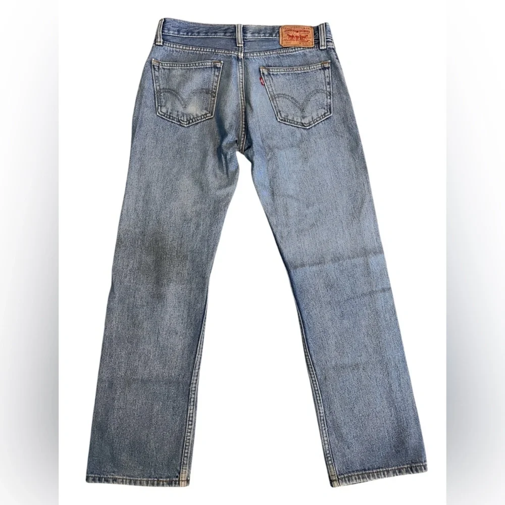 Levi's Men's 505 Straight Leg Jeans - Light Blue - Picture 2 of 5